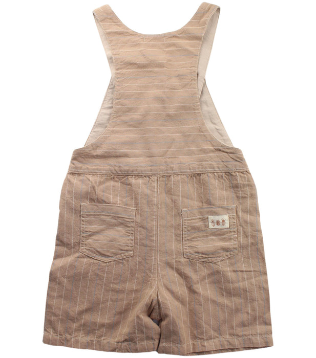 A Brown Overall Shorts from Purebaby in size 3T for girl. (Back View)