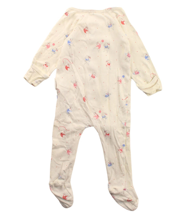 A White Onesies from Purebaby in size 0-3M for girl. (Back View)