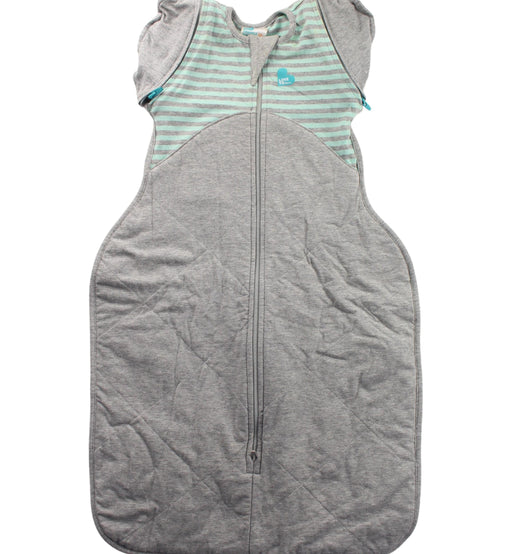 A Grey Sleepsacs from Love To Dream in size 3-6M for girl. (Front View)