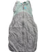 A Grey Sleepsacs from Love To Dream in size 3-6M for neutral. (Front View)