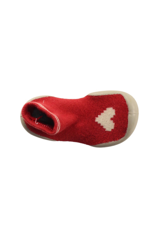 A Red Booties from Collegien in size 18-24M for girl. (Front View)