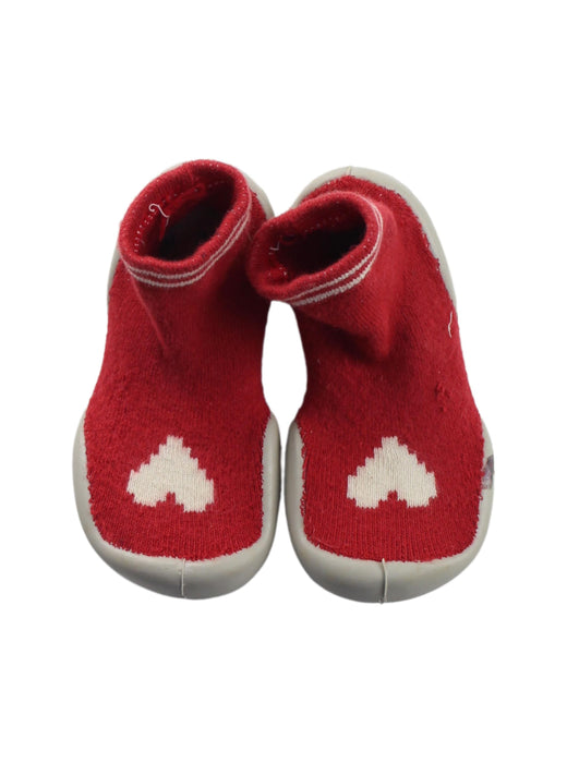 A Red Booties from Collegien in size 18-24M for girl. (Back View)