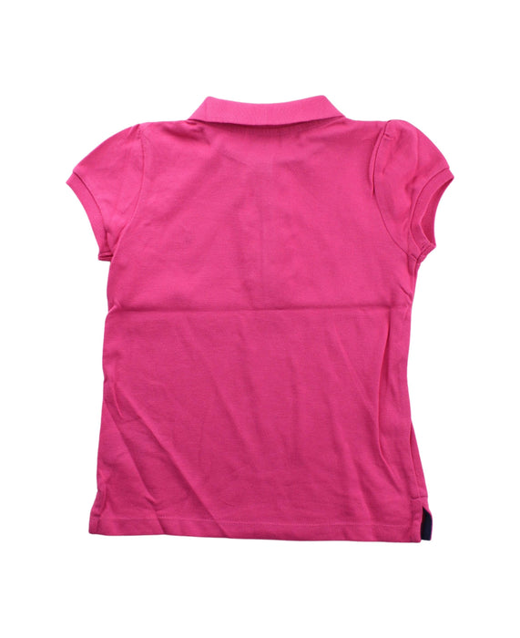 A Pink Short Sleeve Polos from Ralph Lauren in size 5T for girl. (Back View)