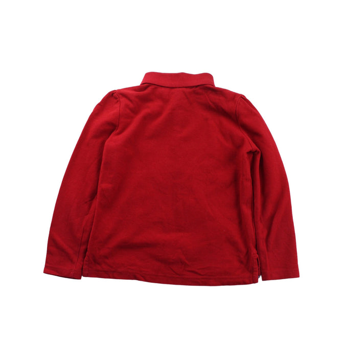 A Red Long Sleeve Polos from Ralph Lauren in size 4T for boy. (Back View)