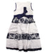 A Blue Sleeveless Dresses from Nicholas & Bears in size 4T for girl. (Back View)