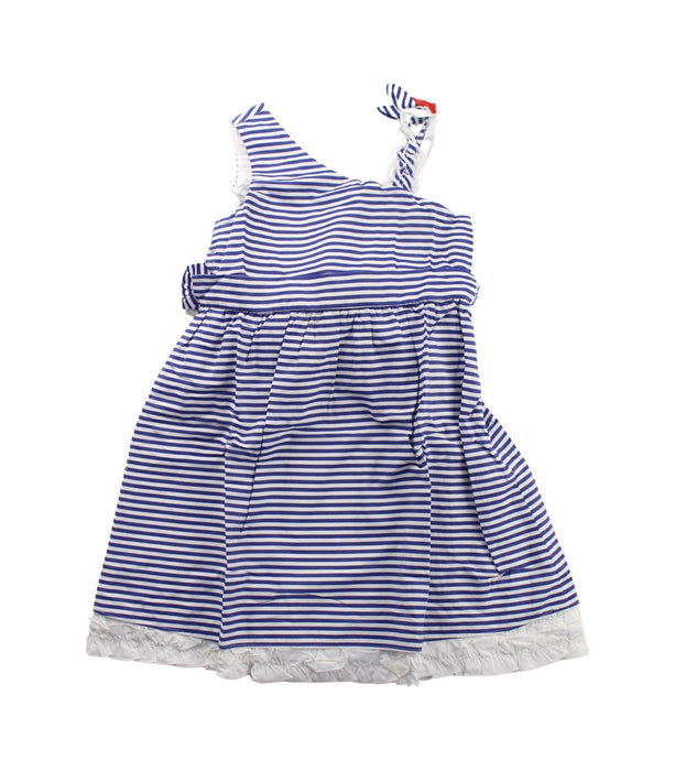 A Blue Sleeveless Dresses from Nicholas & Bears in size 4T for girl. (Front View)