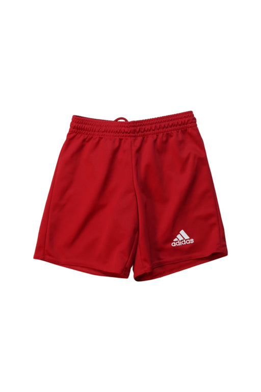 A Red Active Shorts from Adidas in size 5T for boy. (Front View)