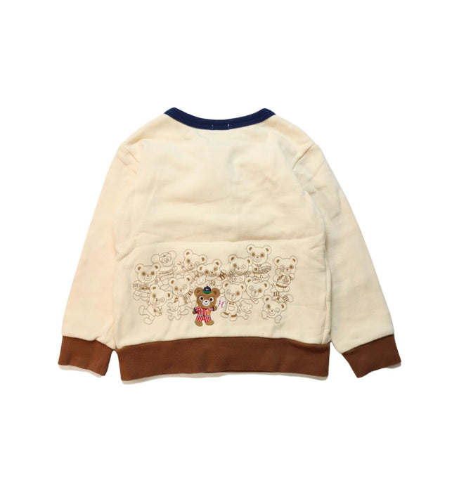 A Multicolour Buttoned Sweatshirts from Miki House in size 4T for girl. (Back View)