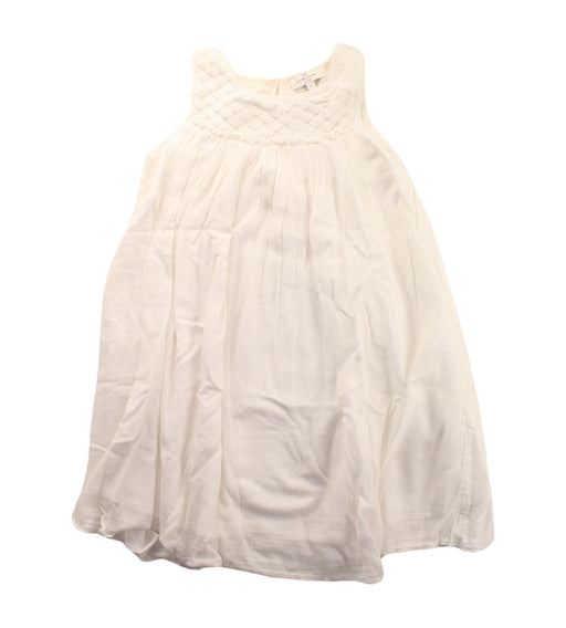 A White Sleeveless Dresses from Cyrillus in size 6T for girl. (Front View)