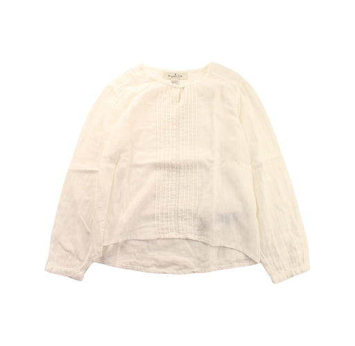 A White Long Sleeve Shirts from Massimo Dutti in size 5T for girl. (Front View)