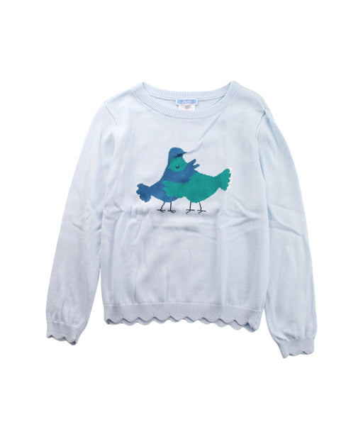 A Blue Knit Sweaters from Jacadi in size 6T for girl. (Front View)