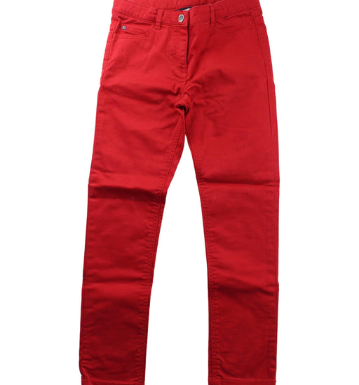 A Red Casual Pants from Jacadi in size 6T for girl. (Front View)