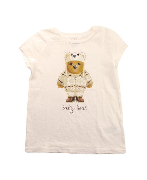 A White Short Sleeve T Shirts from Polo Ralph Lauren in size 6T for girl. (Front View)