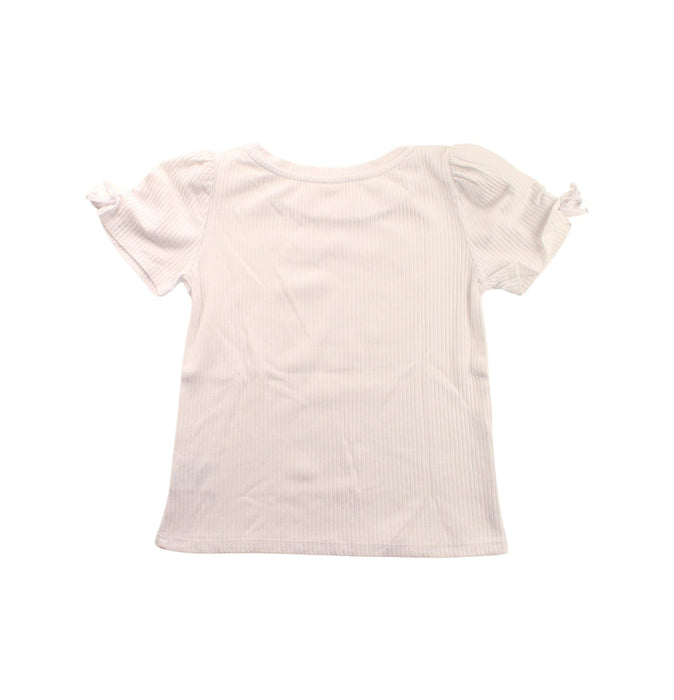 A White Short Sleeve Tops from Seed in size 6T for girl. (Back View)