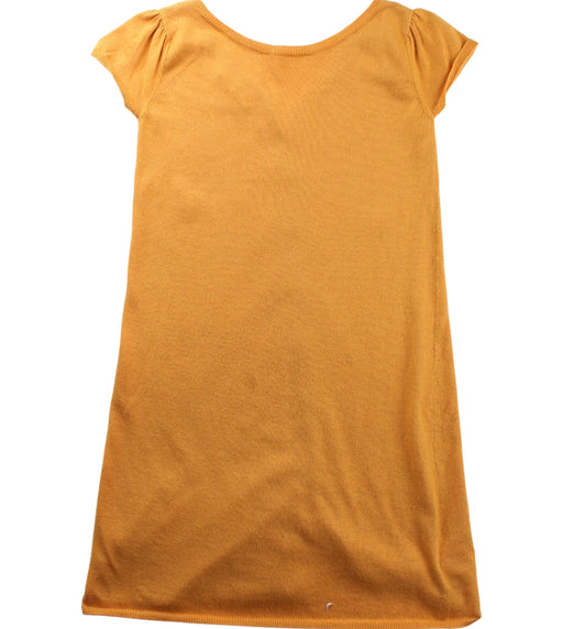A Yellow Short Sleeve Dresses from Excuse My French in size 6T for girl. (Front View)