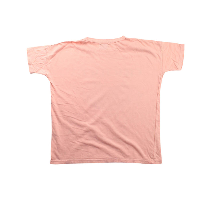 A Pink Short Sleeve T Shirts from Bobo Choses in size 6T for girl. (Back View)
