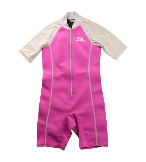 A Pink Wetsuits from Aropec in size 8Y for girl. (Front View)