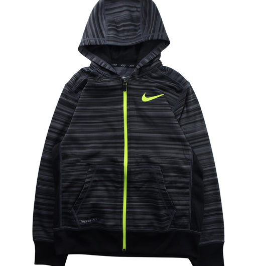 A Black Zippered Sweatshirts from Nike in size 14Y for boy. (Front View)