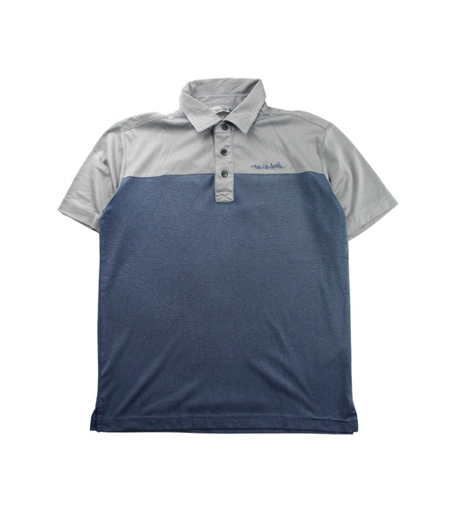 A Blue Short Sleeve Polos from Travis Mathew in size 14Y for boy. (Front View)