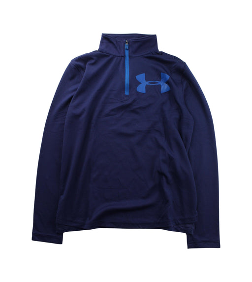 A Blue Long Sleeve Tops from Under Armour in size 14Y for boy. (Front View)
