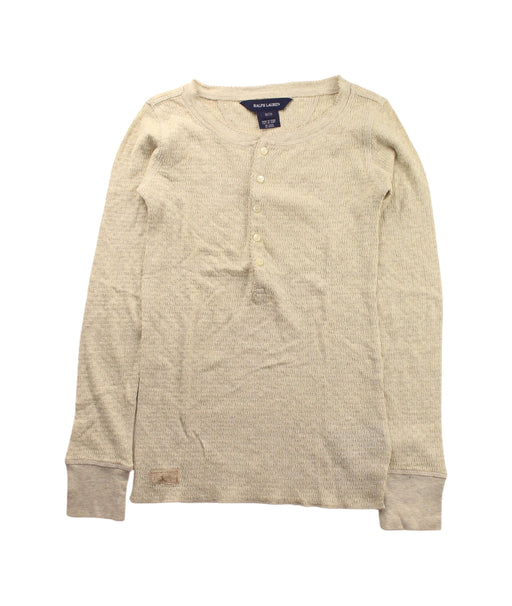 A Beige Knit Sweaters from Ralph Lauren in size 7Y for boy. (Front View)