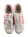 A White Sneakers from Adidas in size 12Y for girl. (Back View)