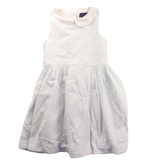 A White Sleeveless Dresses from Polo Ralph Lauren in size 5T for girl. (Front View)