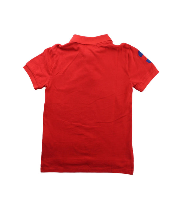 A Red Short Sleeve Polos from Polo Ralph Lauren in size 8Y for boy. (Back View)