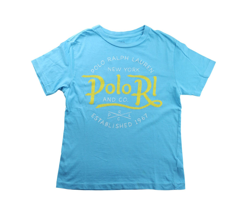 A Blue Short Sleeve T Shirts from Polo Ralph Lauren in size 8Y for boy. (Front View)
