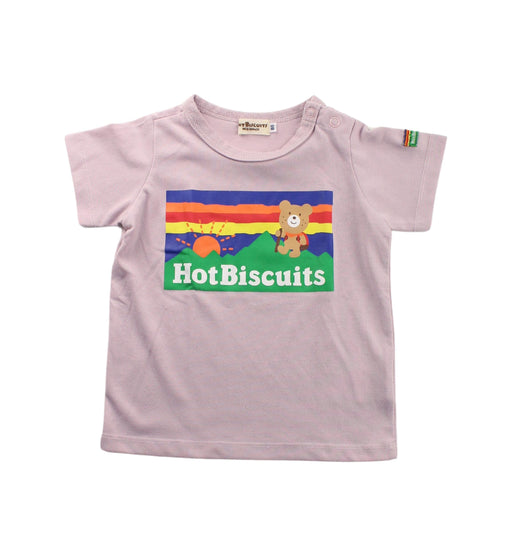 A Pink Short Sleeve T Shirts from Miki House in size 12-18M for neutral. (Front View)
