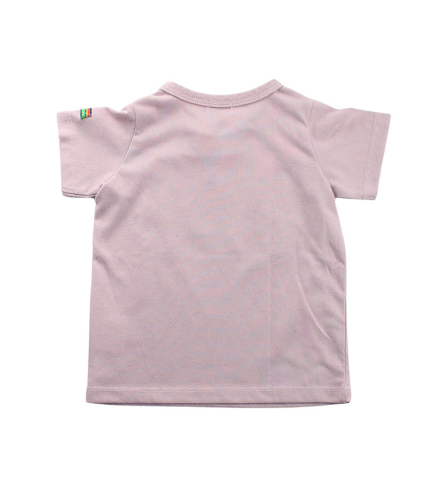 A Pink Short Sleeve T Shirts from Miki House in size 12-18M for neutral. (Back View)