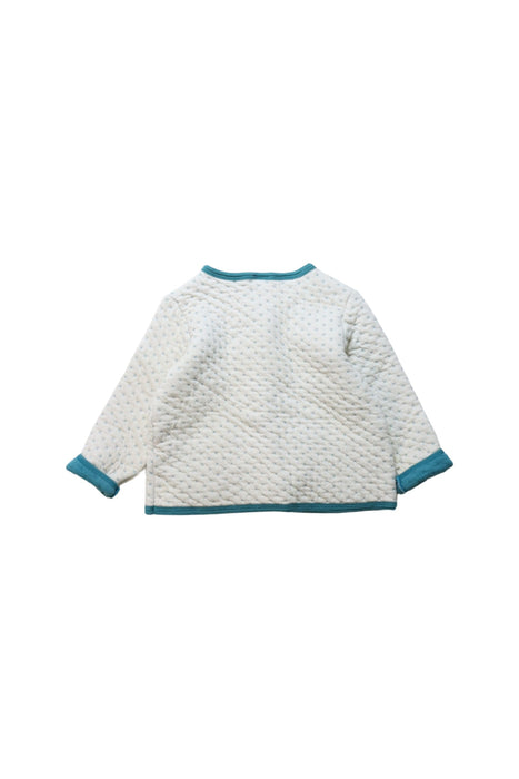 A White Cardigans from Petit Bateau in size 18-24M for girl. (Back View)