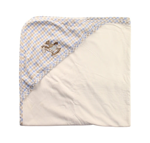 A White Blankets from Chickeeduck in size O/S for neutral. (Front View)
