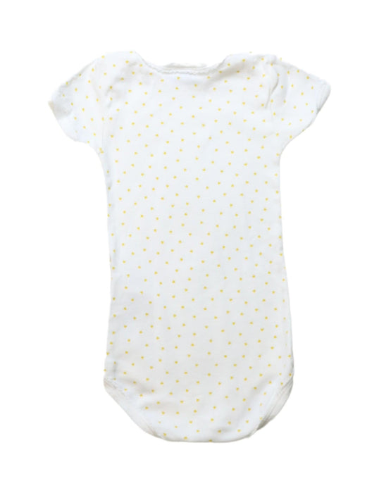 A White Short Sleeve Bodysuits from Petit Bateau in size 12-18M for neutral. (Back View)
