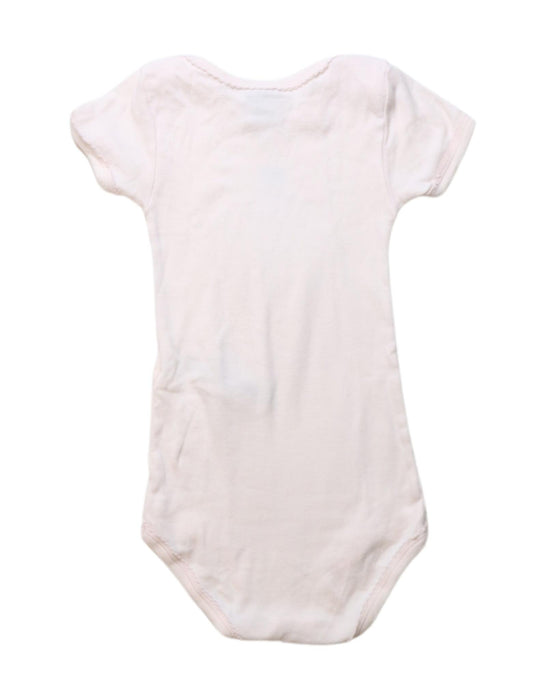 A Pink Short Sleeve Bodysuits from Petit Bateau in size 12-18M for girl. (Back View)