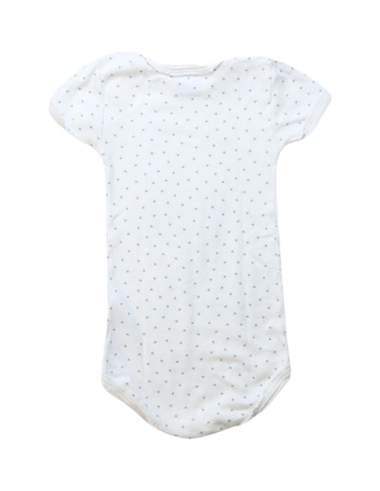 A Green Short Sleeve Bodysuits from Petit Bateau in size 12-18M for girl. (Back View)