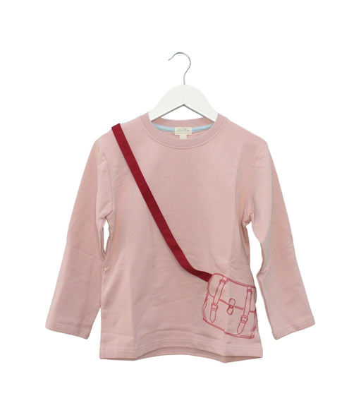 A Pink Crewneck Sweatshirts from Felix & Mina in size 4T for girl. (Front View)