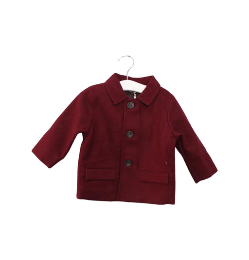 A Red Blazers from Les Enfantines in size 18-24M for girl. (Front View)