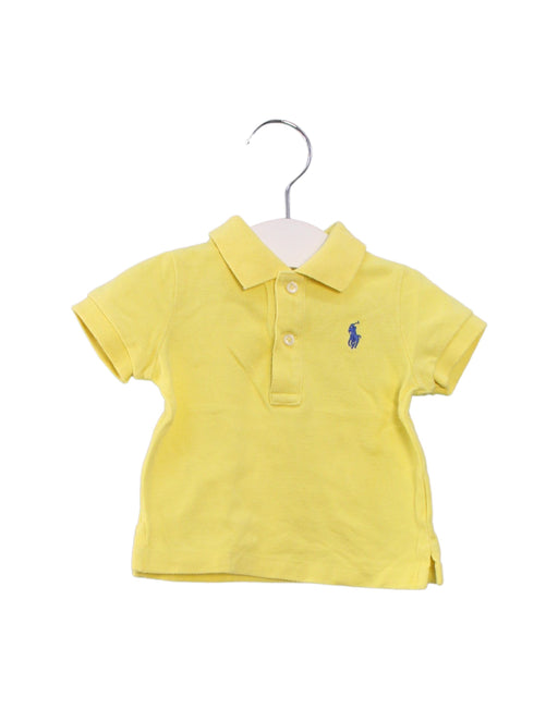 A Yellow Short Sleeve Polos from Ralph Lauren in size 3-6M for boy. (Front View)