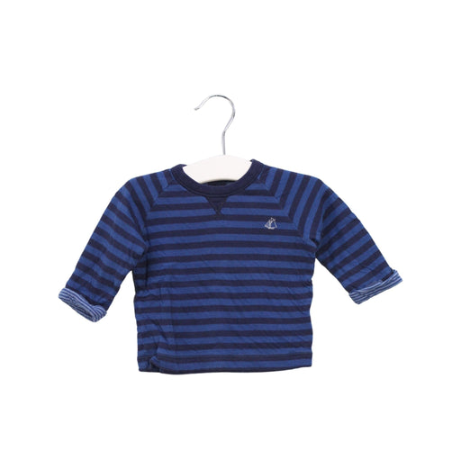 A Blue Long Sleeve Tops from Petit Bateau in size 3-6M for boy. (Front View)