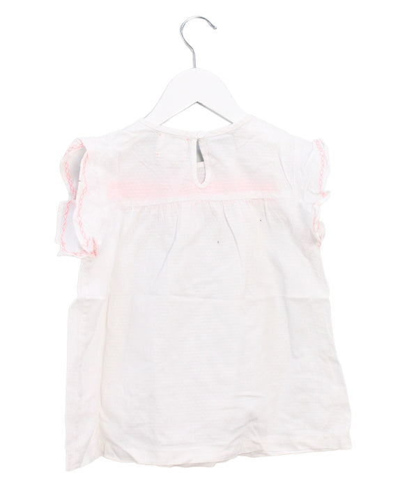 A White Short Sleeve Tops from Bonheur du Jour in size 6T for girl. (Back View)