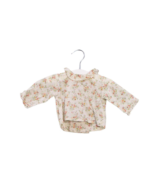 A Ivory Long Sleeve Tops from Bonpoint in size 0-3M for girl. (Front View)