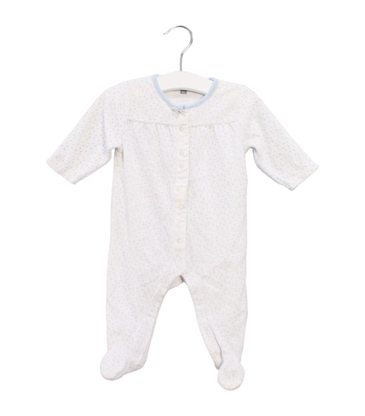 A White Onesies from DPAM in size 0-3M for girl. (Front View)
