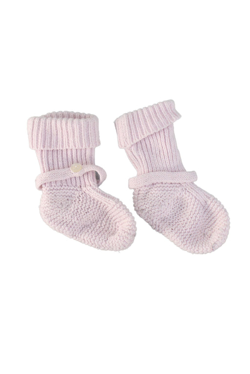 A Pink Booties from Jacadi in size 6-12M for girl. (Front View)