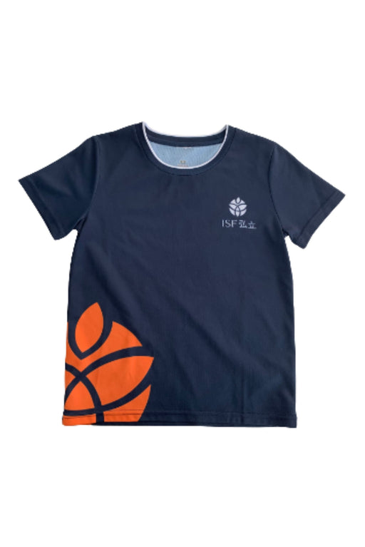 A Navy Short Sleeve T Shirts from The Independent Schools Foundation Academy in size 4T for boy. (Front View)