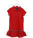 A Red Short Sleeve Dresses from Polo Ralph Lauren in size 5T for girl. (Front View)