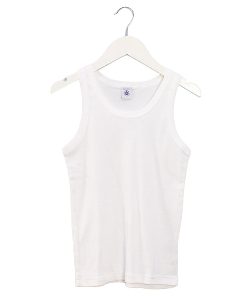 A White Sleeveless Tops from Petit Bateau in size 10Y for boy. (Front View)