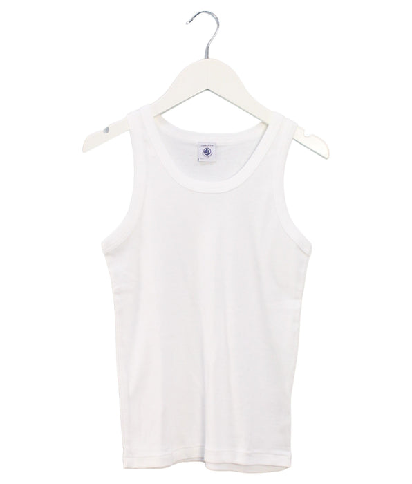 A White Sleeveless Tops from Petit Bateau in size 10Y for boy. (Front View)