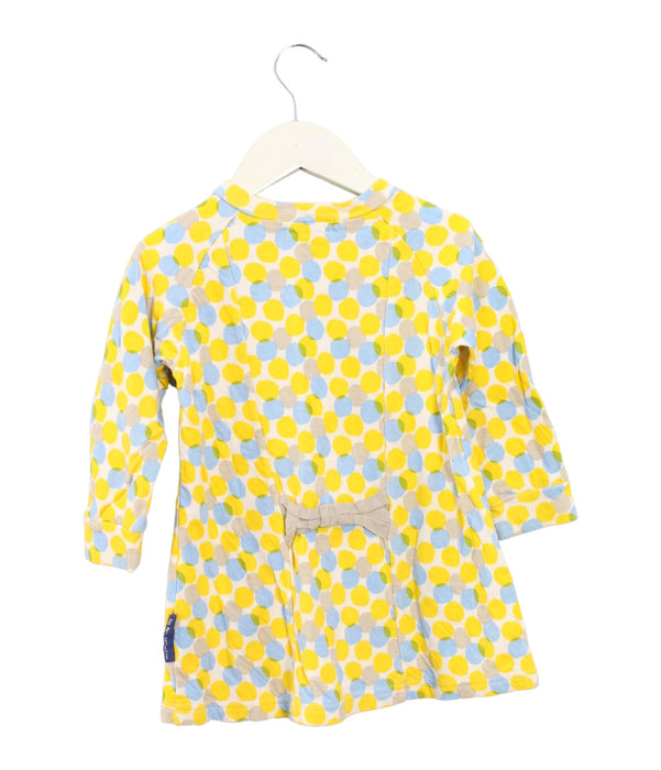 A Yellow Long Sleeve Dresses from Ragmart in size 3T for girl. (Back View)