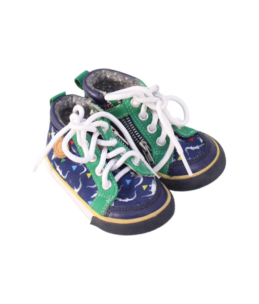 A Navy Sneakers from Shoo Pom in size 12-18M for boy. (Front View)